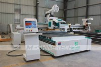 Mesin CNC Nesting Woodworking 2130 dengan Row Drill ATC Router untuk Pembuatan Kabinet, Ukuran Meja Kerja Kustom, Motor Spindle 9KW