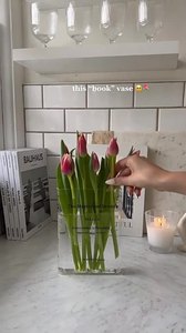 A0424 <b>Book</b> <b>Vase</b> <b>for</b> <b>Flowers</b> Room Decor Artistic and Cultural Flavor Decorative Acrylic <b>Vase</b> Glass <b>Vase</b> - Product Image 6
