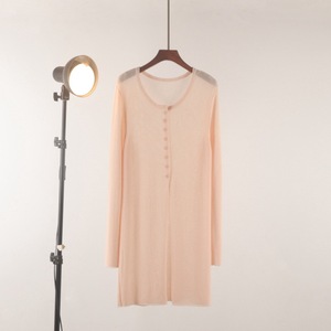 Haut fendu mi-long français pour femmes été Vintage glace soie crème solaire tricot Unique mi-long vêtements d'extérieur Vintage <span class=keywords><strong>Abaya</strong></span> Design - Product Image 4