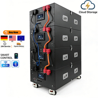 Système de batterie de stockage d'énergie domestique LiFePO4 personnalisé, empilable, 16 kWh, 51,2 V, hybride, protection IP66, sortie 10-20 kW