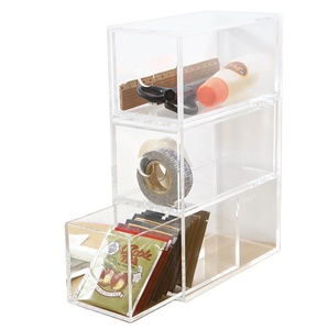 Acrylic Unit With 3 Drawer Counter Top Acrylic Box Display and Store
