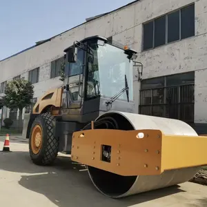 Mesin Konstruksi 4, 8, 10 ton rol bergetar drum tunggal mesin konstruksi pemadat foundation