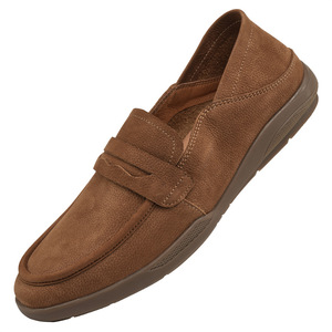 Mocasines de Cuero Genuino para Hombre, Punta Redonda, Sin Cordones, Zapatos Cómodos para Todas las Temporadas, Entresuela de EVA, Suela de Goma - Product Image 4