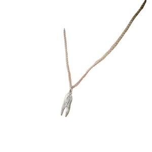 Nouvelle collection de bijoux fins de luxe en argent 925 plaqué or, ensemble de boucles d'oreilles et collier en forme d'ailes d'ange pour femmes, idéal pour les fiançailles et les soirées - Product Image 5