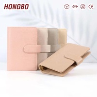 Hongbo Top vente A6 Budget liant 6 anneaux lézard cuir spirale reliure Agenda bureau mouche feuille fermeture éclair portefeuilles cadeaux en espèces