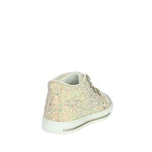 Sneakers da ragazza Falcotto in tela glitterata platino, taglia 28 - Product Image 3
