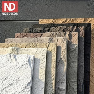 Panneaux muraux en béton de fibres de <span class=keywords><strong>pierre</strong></span> décoratifs en PU personnalisés, anti-fissures, prix d'usine - Product Image 1
