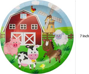 Hot Selling Modern Farm 9-inch Paper Plates <b>Birthday</b> Party Supplies for Farmhouse Decorations Tableware & <b>Table</b> Decorations - Product Image 1