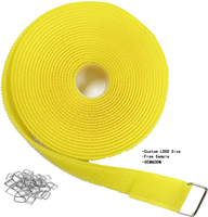 Boucles auto-adhésives réglables en nylon non élastique à boucle et crochets, découpables sur une face, pour sangles, sièges orthopédiques et vêtements
