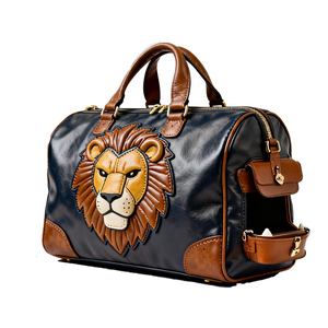 Wholesale Lightweight Durable High Quality Business Trip Duffel Ita <b>Bags</b> Custom Pu Leather <b>Waterproof</b> Weekend Travel - Product Image 4