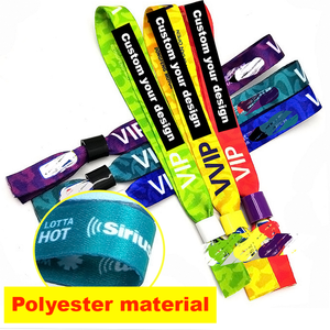 Günstige benutzer definierte Logo wieder verwendbare oder Einweg-Armbänder Sublimation bedruckte Stoff Stoff Armband für Event-Eintrittskarte - Product Image 2