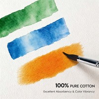 Carnet de croquis personnalisé en spirale 140LB 300GSM pour peinture et dessin, ensemble de blocs de papier aquarelle Teal, fabrication usine