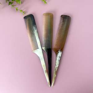 Peigne à cheveux en corne de buffle naturelle fait main, à dents lisses pour un démêlage doux, réduit la casse des cheveux - Product Image 5
