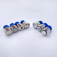 YL16C-B11GEZ Interrupteur à bouton-poussoir métallique 12/16/19/22MM 1NO à verrouillage, rond, éclairé par LED, bouton de démarrage 24V