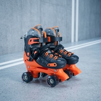 Nouveaux patins à roulettes unisexes pour enfants et adultes, à double rangée, réglables, décontractés, adaptés aux débutants, coque en PVC, roues en PU, modèle avec lumières