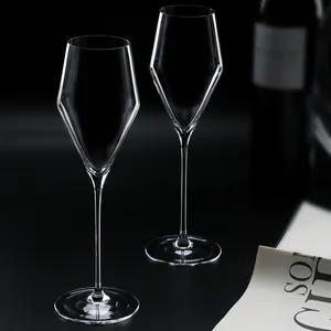 أكواب النبيذ الشفافة المخصصة ذات العلامة التجارية الخاصة، كوب مشروب زجاجي بشعار شخصي، حفلات الزفاف، كوب نبيذ أحمر كريستالي إبداعي