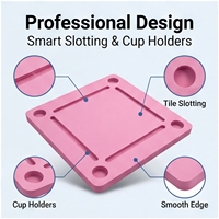 Table de Mahjong Flottante en EVA pour Piscine, Étanche, Portable, Pliable, avec Porte-Gobelets, pour Fêtes Estivales en Extérieur