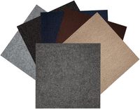 Dalles de moquette carrées contemporaines, 20 pièces, tapis antidérapants insonorisants 50x50cm pour maisons, entreprises et locations (foncé)