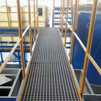 Grille de drainage en PRV (Plastique Renforcé de Fibres) 38x38mm pour caniveau, revêtement de sol et passerelle d'évacuation des eaux pluviales