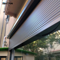 Système de persiennes en aluminium pour murs extérieurs modernes, système de volets roulants verticaux automatiques, volets roulants résistants au vent