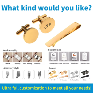 Thời trang Cuff liên kết nút Tie Clips Set Hộp Quà Tặng bán buôn tùy chỉnh thép không gỉ vuông steampunk Khuy măng sét sang trọng Khuy măng sét - Product Image 4