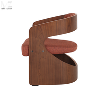 Chaise d'appoint minimaliste Mobilier Home Lounge Fauteuil Chaise de salon moderne de luxe en bois avec bras