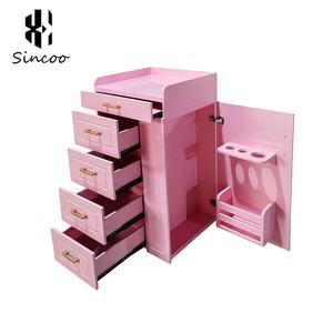 High Quality Metal Black Hairdressing <b>Trolley</b> with Hair Dryer Holder Customizable Color and Size Hotel Use Drawer <b>Trolley</b> - Product Image 2