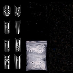 Cercueil Stiletto Français <span class=keywords><strong>Faux</strong></span> Ongles Clair Demi Couverture Complète Artificielle <span class=keywords><strong>Faux</strong></span> Nail Art Conseils <span class=keywords><strong>Capsule</strong></span> pour Extension - Product Image 1