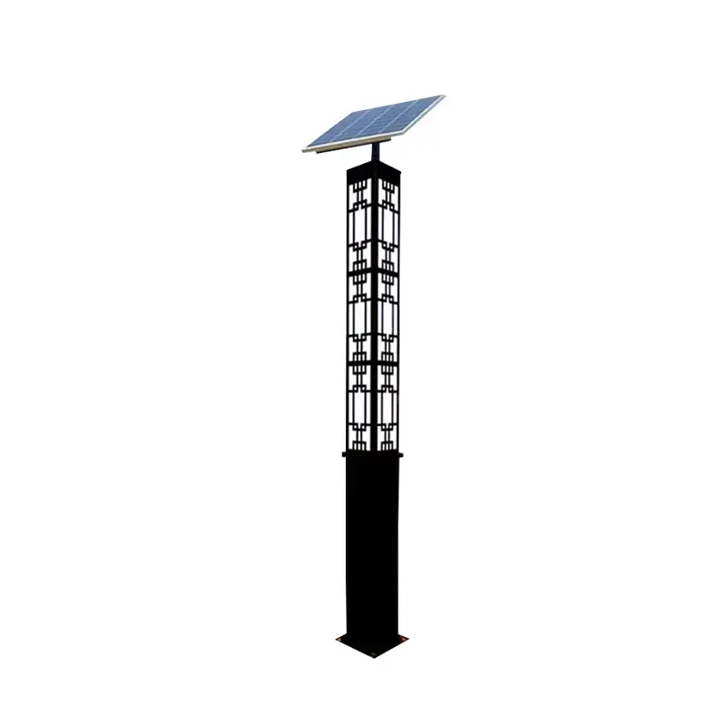 Lampu berdiri luar ruangan desain terlaris lampu lanskap parkir LED bertenaga surya dengan warna pemancar putih IP65 dinilai