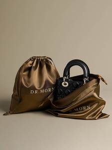 Pochette en <span class=keywords><strong>tissu</strong></span> de soie pour parfum, petite et luxueuse, <span class=keywords><strong>emballage</strong></span> <span class=keywords><strong>cadeau</strong></span>, bijoux, vêtements, logo personnalisé imprimé, <span class=keywords><strong>sac</strong></span> à cordon en satin anti-poussière - Product Image 2