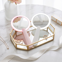 Cermin rias Led Mini saku kosmetik kecil isi ulang daya Usb