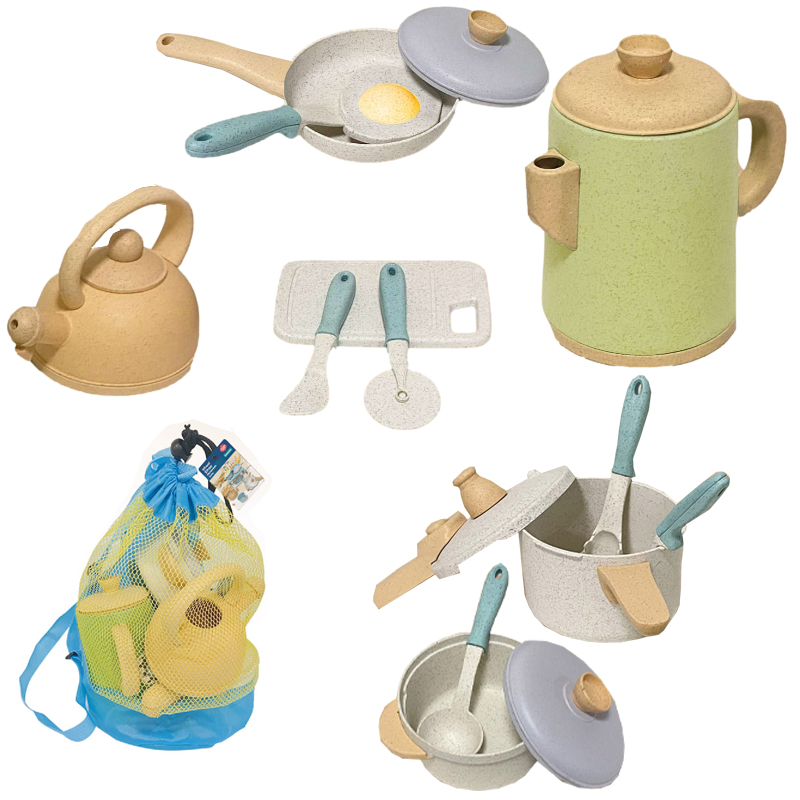 Игрушки из соломенного материала, новый дизайн, ролевые игрушки для кухни, биоразлагаемые пластиковые Кухонные Игрушки, игровой набор для детей