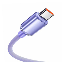 Cable de Datos USB Tipo-C de Nailon Trenzado de 120W para Carga Rápida, Duradero y de Alta Calidad para Computadora
