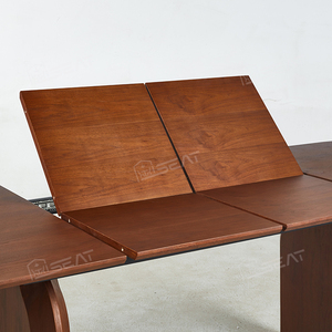 Khuyến Mãi Cổ Phiếu Đồ Nội Thất Nhà Hình Bầu Dục MDF Óc Chó Veneer Gỗ Mở Rộng 200Cm Để 300Cm Bàn Ăn - Product Image 4