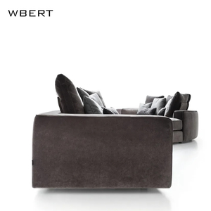 WBERT personnalisé grand tissu de canapé dos à dos double face au design moderne italien et minimaliste pour hôtel salon villa appartement - Product Image 4