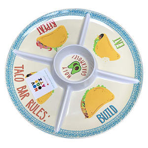 Promoción <span class=keywords><strong>de</strong></span> gran tamaño Melamine Crisps Chip Dip Snack Bowl Bandeja <span class=keywords><strong>Platos</strong></span> <span class=keywords><strong>con</strong></span> división - Product Image 1