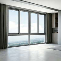Ventanas Corredizas de Aluminio con Rotura de Puente Térmico Personalizadas de Fábrica, Aislamiento Acústico para Balcón Comercial