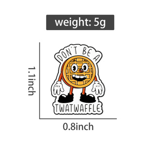 Spilla Smaltata con Citazione 'Rude Waffle', Humor Basso Livello, Distintivo da Bavero, Gioielli all'Ingrosso - Product Image 6