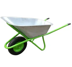 Brouette de Construction de marché de la Russie Biélorussie Ukraine avec le plateau galvanisé WB6418 brouette en acier résistante - Product Image 1