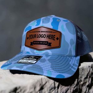 Custom Men Dad Embroidery Gorras Leather <b>Patch</b> Richardson 112 Hot Pink Trucker Hats - Product Image 1