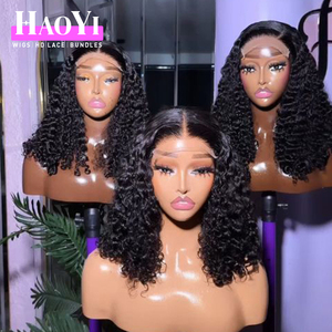 Perruque Bob droite à double trame, cheveux vierges alignés sur les cuticules, avec fermeture Kim 2*6, 100% cheveux humains, perruques à dentelle frontale pour femmes noires - Product Image 4