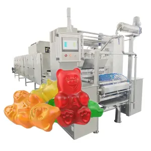 TG التلقائي الحلويات الحلوى معدات الجيلاتين الهراء لينة الدب هلام ماكينة الحلوى إنتاج خط غائر ماكنة صناعة الحلوى