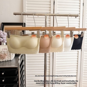 2706 # Sutiã Tomara que Caia com Renda e Costas Bonitas para Mulheres, Sutiã de Um Ombro Só com Bojo, Camada Base com Almofadas no Peito, Top Tubo Antiexposição - Product Image 2