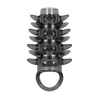 Anneau pénien et manchon de pénis en silicone noir, énorme et souple, pour stimulation clitoridienne et retard de l'éjaculation, jouets sexuels pour homme et couple