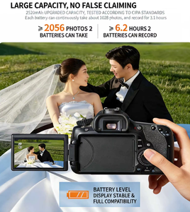 Batería Recargable de Iones de Litio UGREEN LP-E6NH de 2520mAh para Cámaras Canon EOS R5/R6/R7/5D4/6D2/90D/80D con Carga Tipo-C - Product Image 5