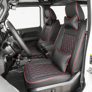Funda de Asiento de Coche Personalizada para <span class=keywords><strong>Jeep</strong></span> Wrangler JL 2018-2024, Cuero Nappa de Lujo, Impermeable, Fácil de Limpiar, Juego Completo, Directo de Fábrica - Product Image 1