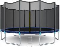 Filet de sécurité rond en acier pour trampoline d'extérieur, idéal pour jardin, en promotion, de 6 à 16 pieds, pour garçons et filles