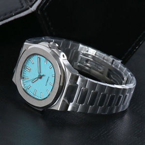 Đồng Hồ Nam 41Mm Thép Không Gỉ Trường Hợp Băng Màu Xanh Quay Số Gốm Sứ Bezel Nhật Bản Tự Động Nh35 Phong Trào Sapphire Pha Lê Ngày Mở Trường Hợp - Product Image 6