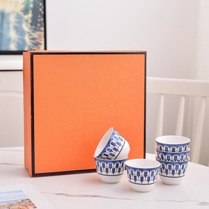 Juego de Tazas de Té de Porcelana Europea con Descuento, Tazas de Espresso con Platos - Product Image 3