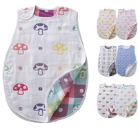 Gilet anti-coup de pied deux pièces sans manches pour enfants, 60 fils, en gaze six couches 100 % coton, sac de couchage pour bébé